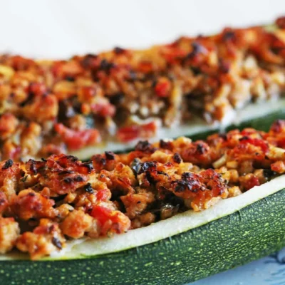 Savory Turkey-Stuffed Zucchini Boats: A Healthy Dinner Idea