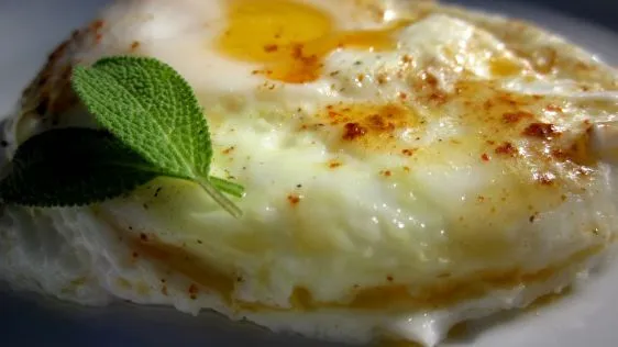 Savory Turkish Eggs with Yogurt & Spicy Sage Drizzle