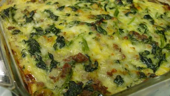 Savory Vegetarian Sausage, Spinach, and Cheese Delight