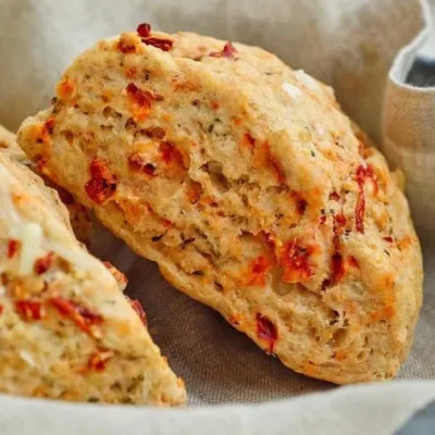 Savory Zucchini Asiago Tomato Scones