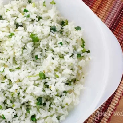 Scallion Cilantro Rice With Habaneros And Lime