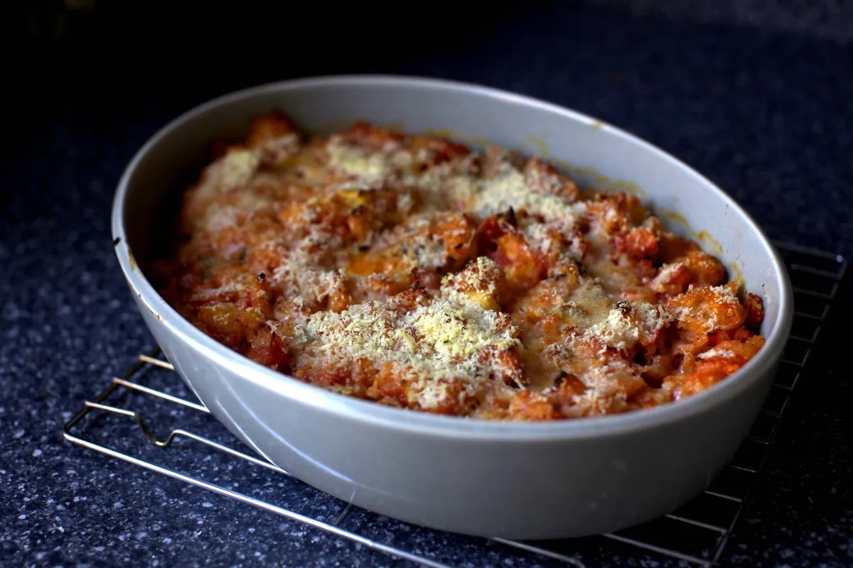 Scalloped Tomatoes With Parmesan