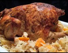 Scandinavian-Style Roasted Chicken with Apple-Spiced Rice Recipe