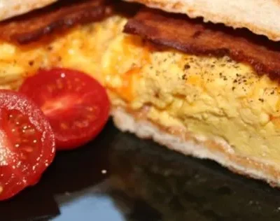 Scrambled Egg And Bacon Sandwich