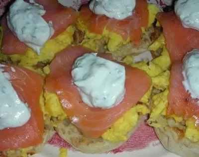 Scrambled Egg Muffins With Smoked Salmon