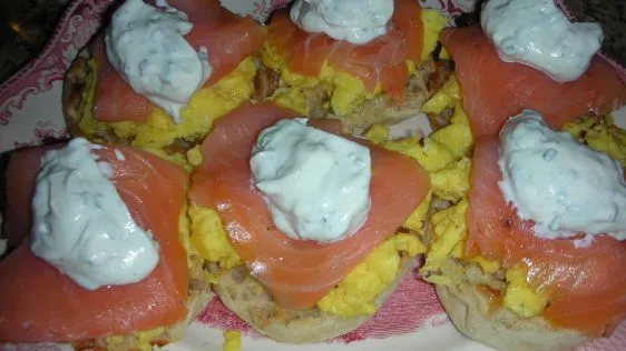 Scrambled Egg Muffins With Smoked Salmon