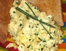 Scrambled Eggs With Chives And Asiago