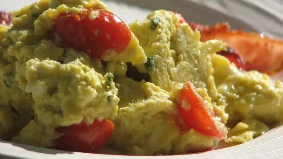 Scrambled Eggs With Fines Herbes And Tomatoes