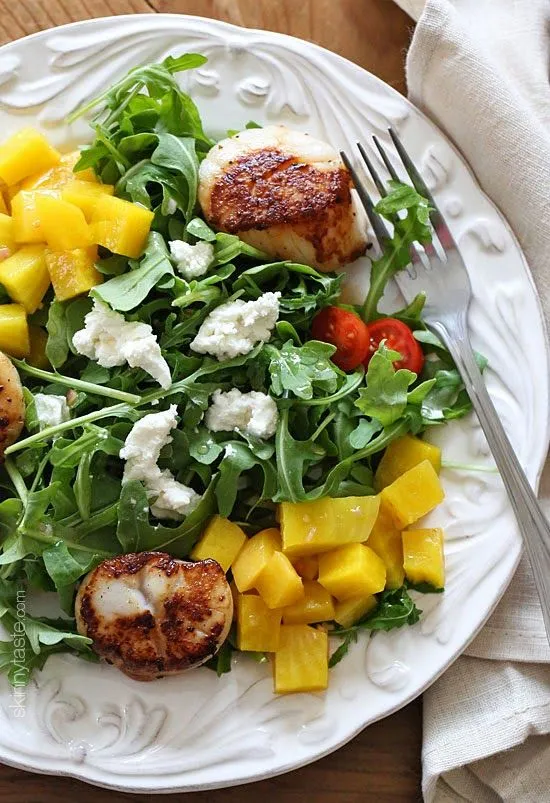 Sea Scallops, Arugula And Beet Salad