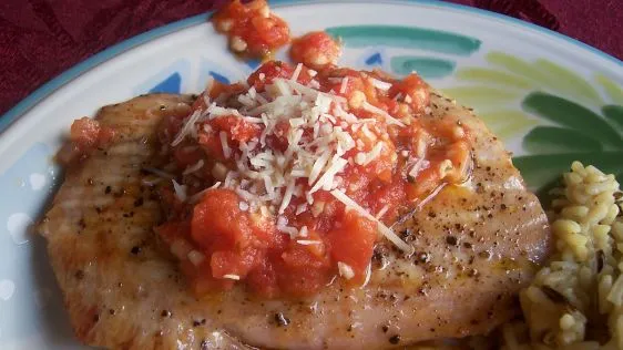 Seared Opah Moonfish With Vine-Ripe Tomato