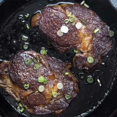 Seared Strip Steaks With Horseradish