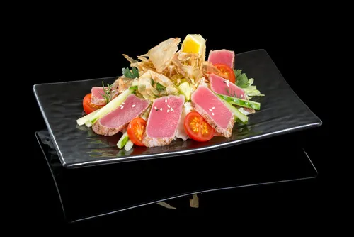 Seared Tuna Salad With Wasabi Butter Sauce