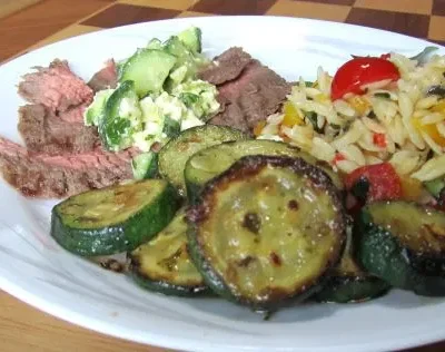 Seasoned Zucchini In A Skillet