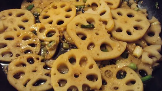 Sesame-Glazed Lotus Root Stir-Fry with Fresh Greens