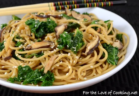 Sesame Noodles With Mushrooms