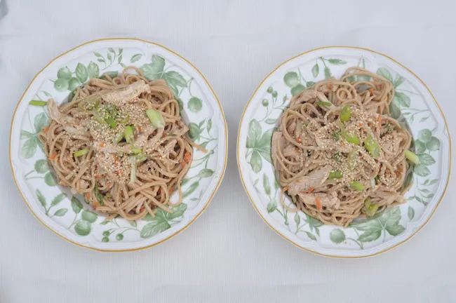 Sesame Noodles With Shredded Chicken