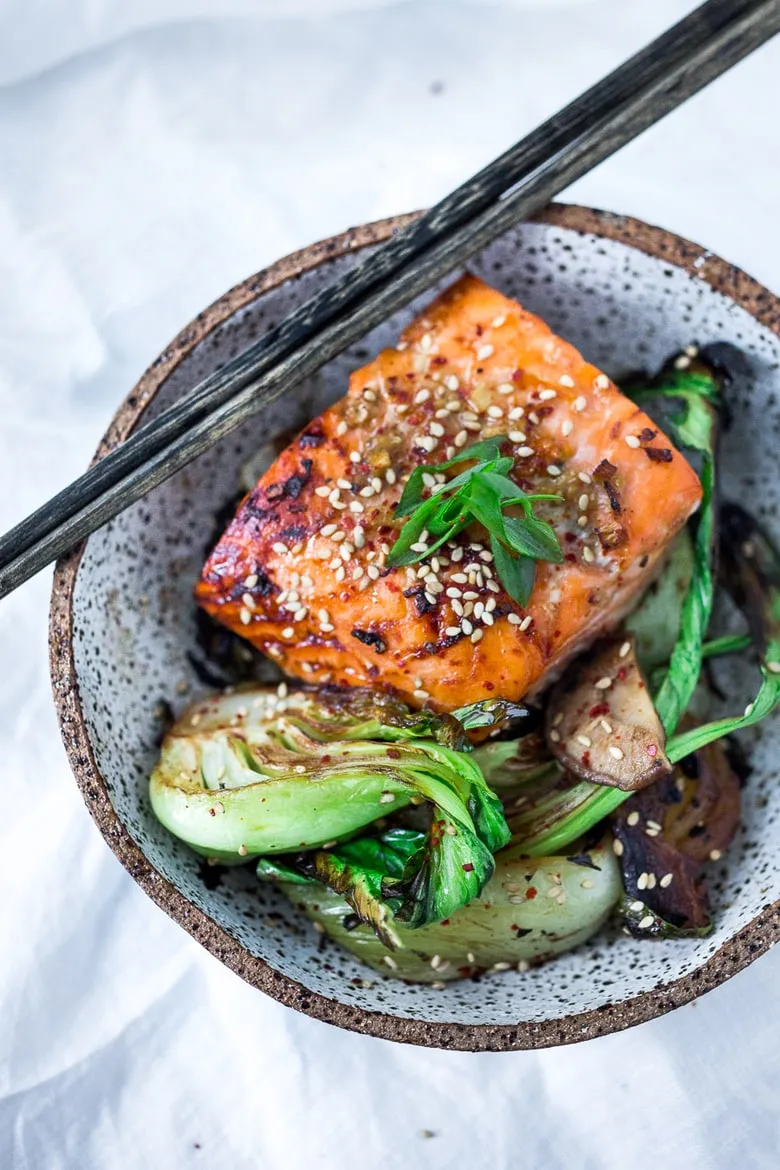 Sesame Salmon Fillets And Bok Choy