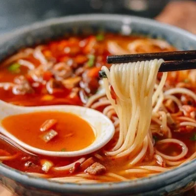 Shanghai Style Noodles With Spicy Meat Sauce