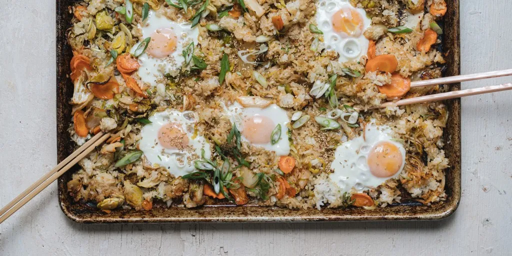 Sheet Pan Breakfast Fried Rice