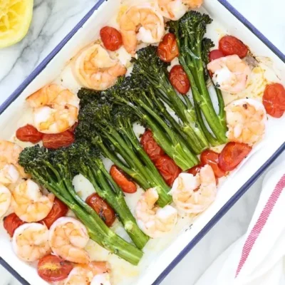 Sheet Pan Shrimp With Broccolini And Tomatoes