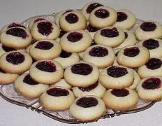 Shortbread Cookies With Jam Or Jelly Centers