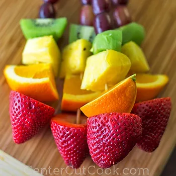 Showy But Simple Fruit Kabobs Perfect For A