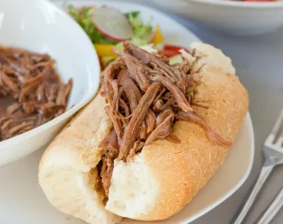 Shredded French-Dip Sandwiches