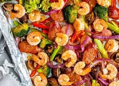 Shrimp And Andouille Sheet Pan Dinner