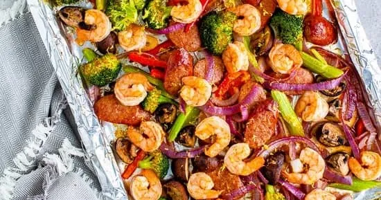 Shrimp And Andouille Sheet Pan Dinner