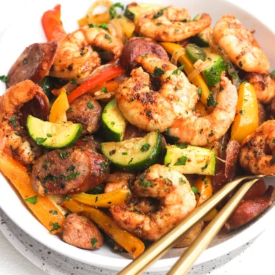 Shrimp And Turkey Sausage Stir Fry