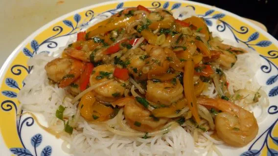 Shrimp & Peppers Stir Fry