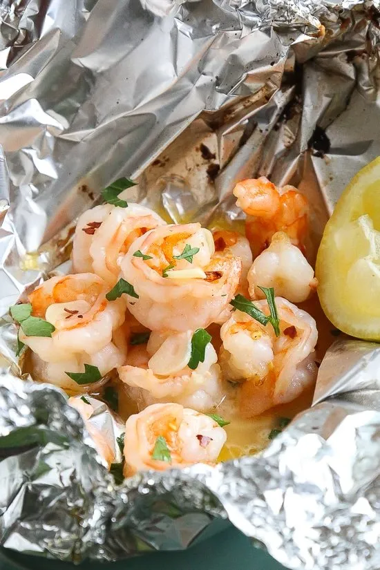 Shrimp Scampi Foil Packets