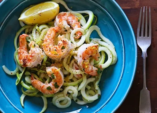 Shrimp Scampi Zoodles For Two