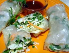 Shrimp Spring Rolls With Hoisin Dipping Sauce