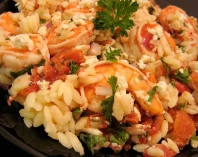 Shrimp W/Feta And Orzo