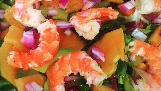 Shrimp,Papaya & Avocado Salad