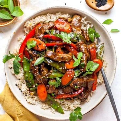 Simple Beef Stir Fry With Brown Rice