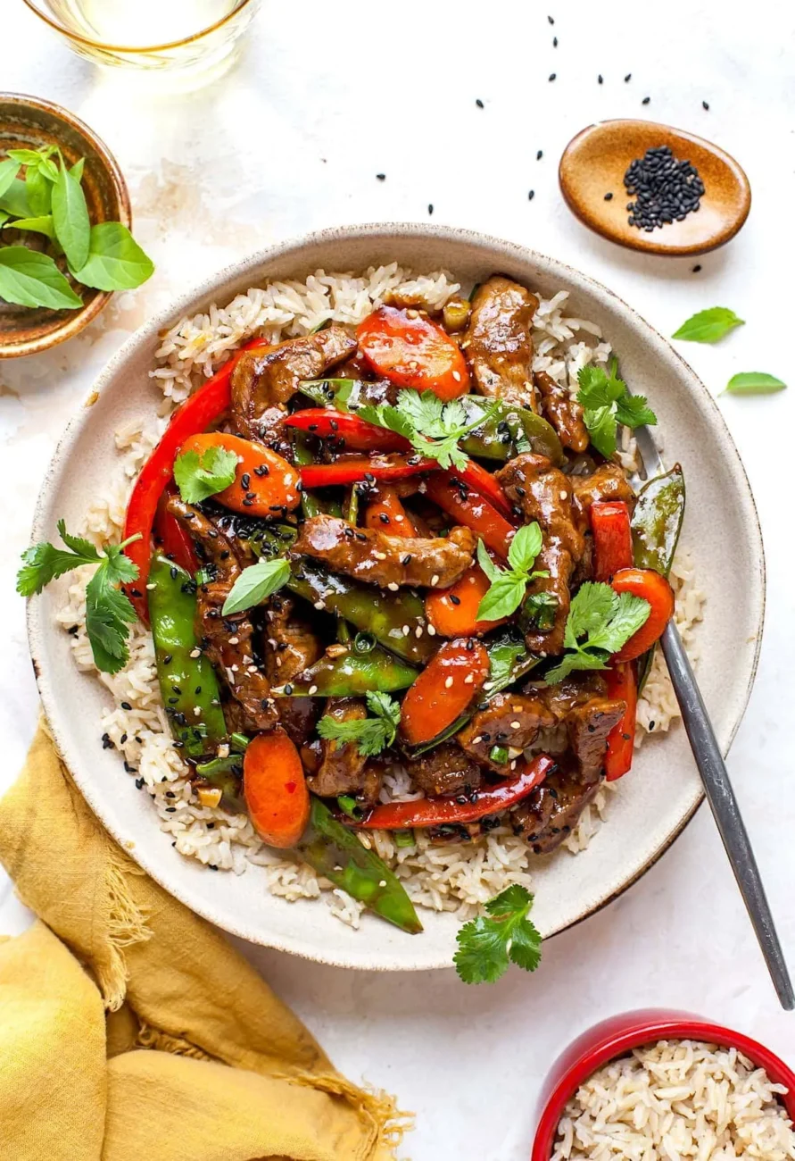 Simple Beef Stir Fry With Brown Rice