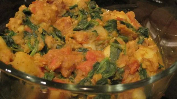 Simple Sag Aloo Indian Potato And Spinach