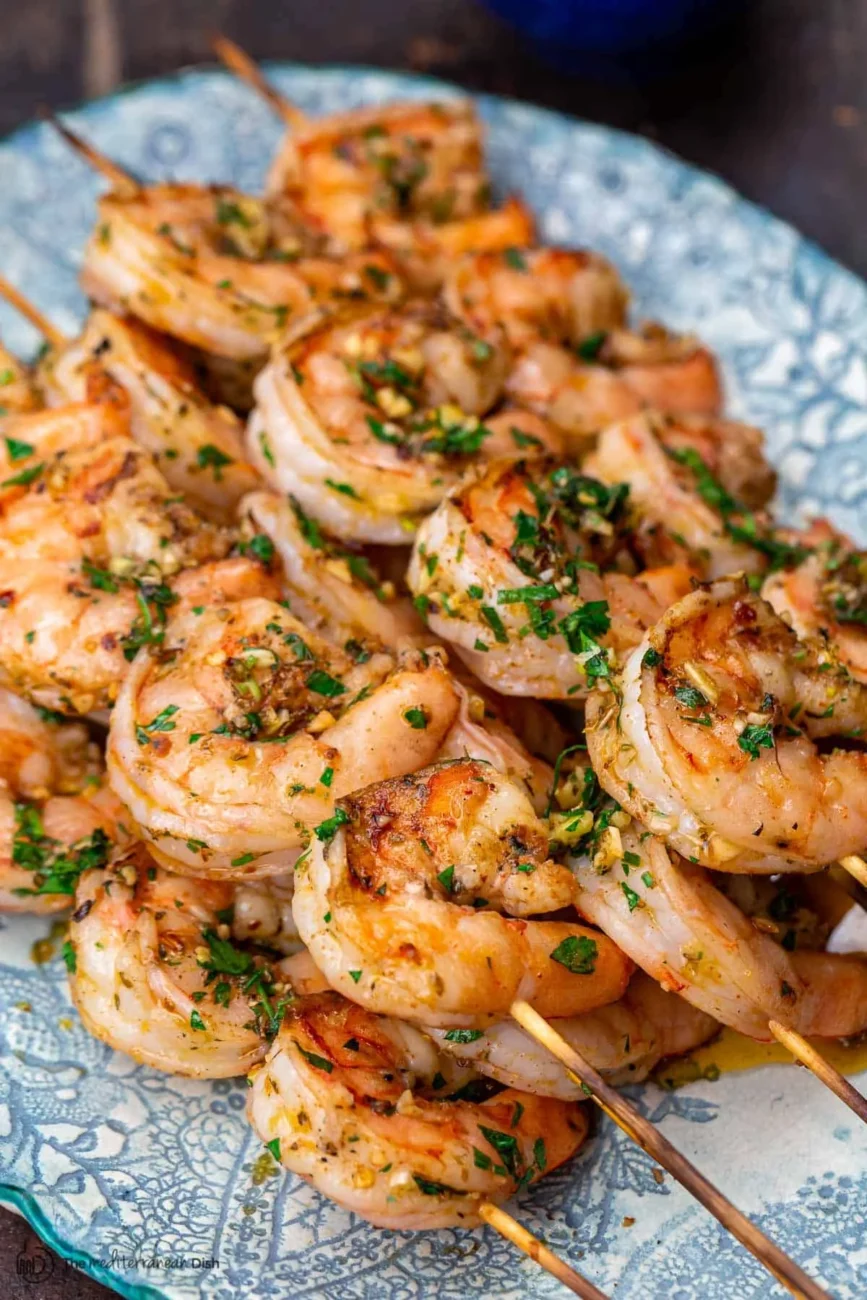 Simple Skewered Shrimp