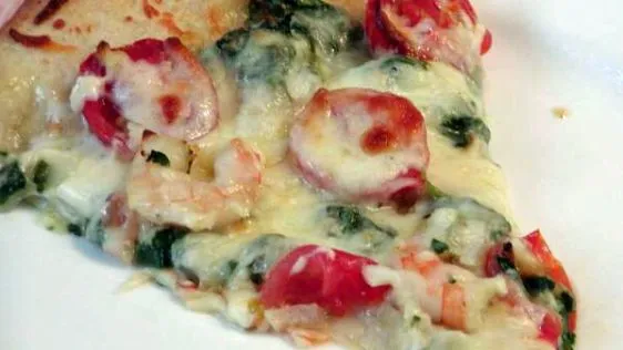 Simply Delicious Shrimp And Spinach Pizza