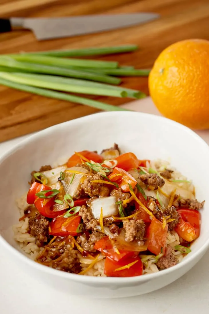 Sizzling Orange Beef Stir-Fry with Crisp Vegetables