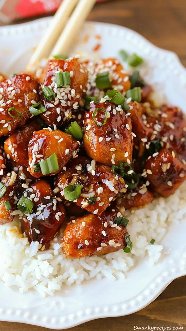 Sizzling Sesame Garlic Chicken with a Spicy Chinese Twist