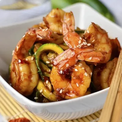 Sizzling Sesame Shrimp With A Spicy Twist