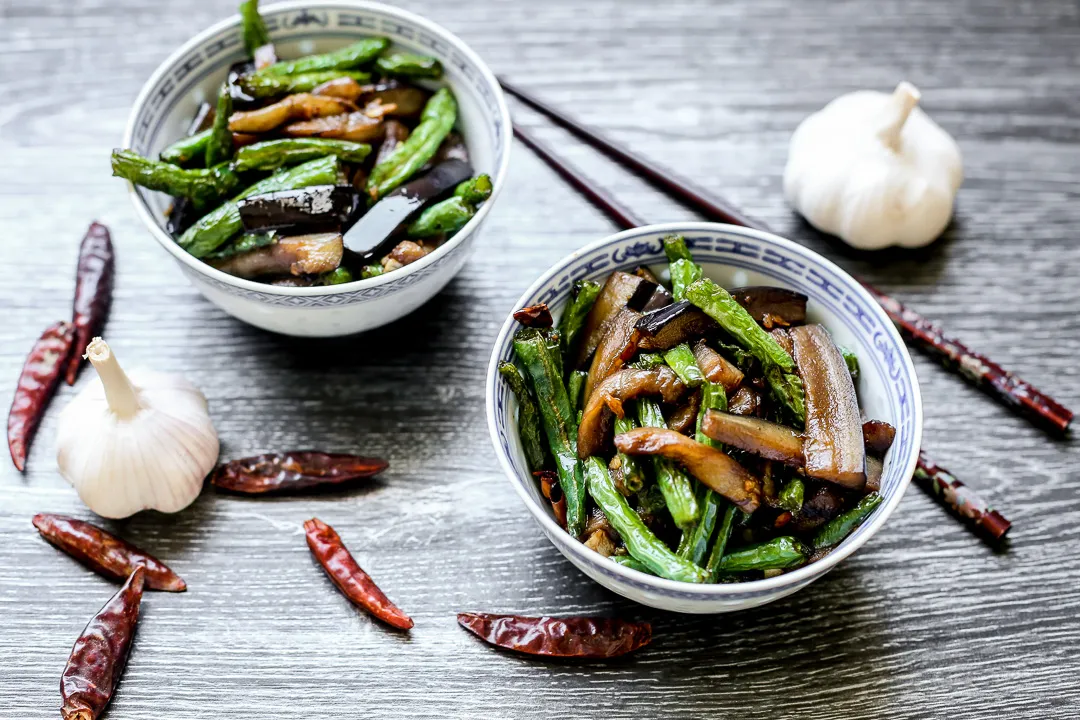 Sizzling Spicy Eggplant & Green Bean Stir-Fry Recipe