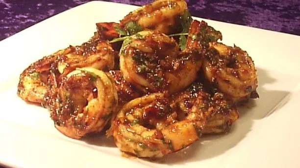 Sizzling Spicy King Prawn Delight