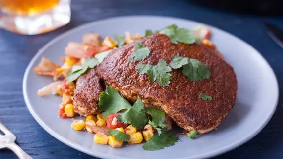 Sizzling Spicy Pork Chops Made in a Skillet