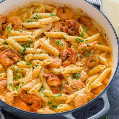 Sizzling Spicy Shrimp And Pasta Bake Delight