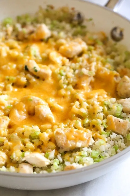 Skillet Cheesy Chicken And Veggie Rice