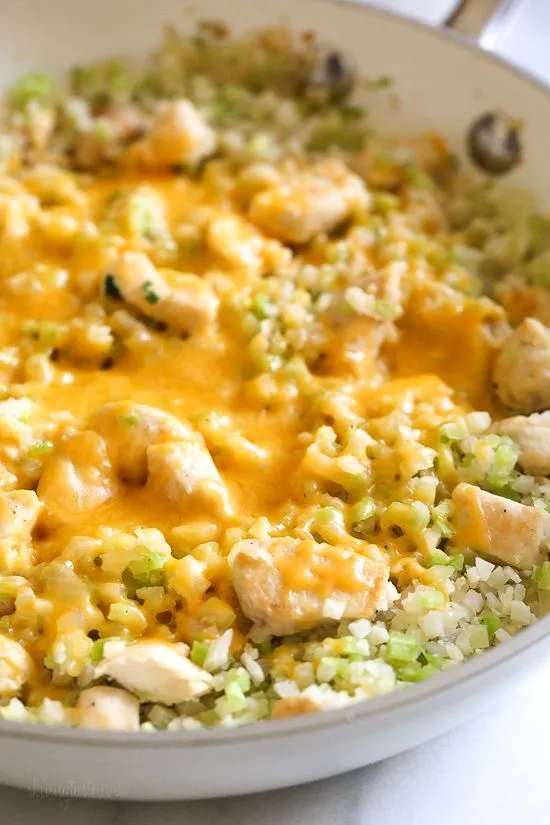 Skillet Cheesy Chicken And Veggie Rice